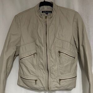Revue Women's Cream Leather Jacket